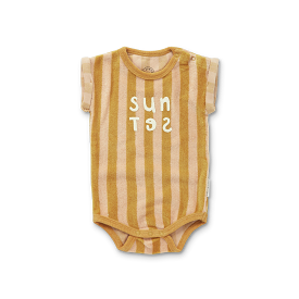 ROMPER TERRY STRIPE SUNSET