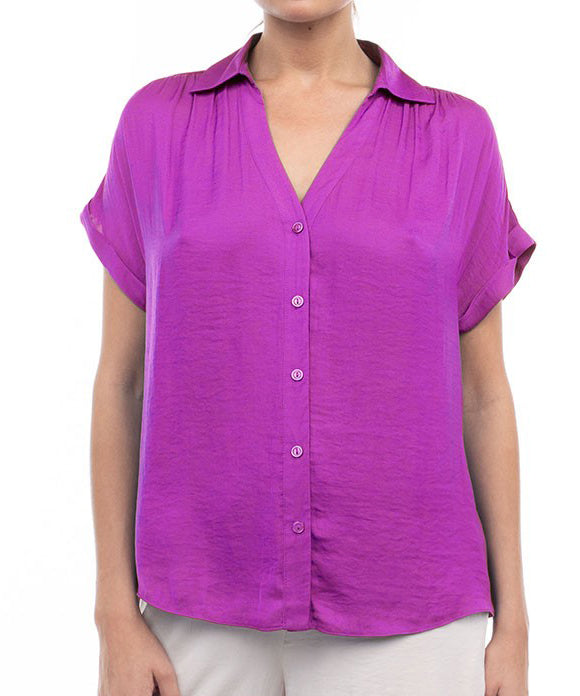 Short Sleeve Blouse - Viola