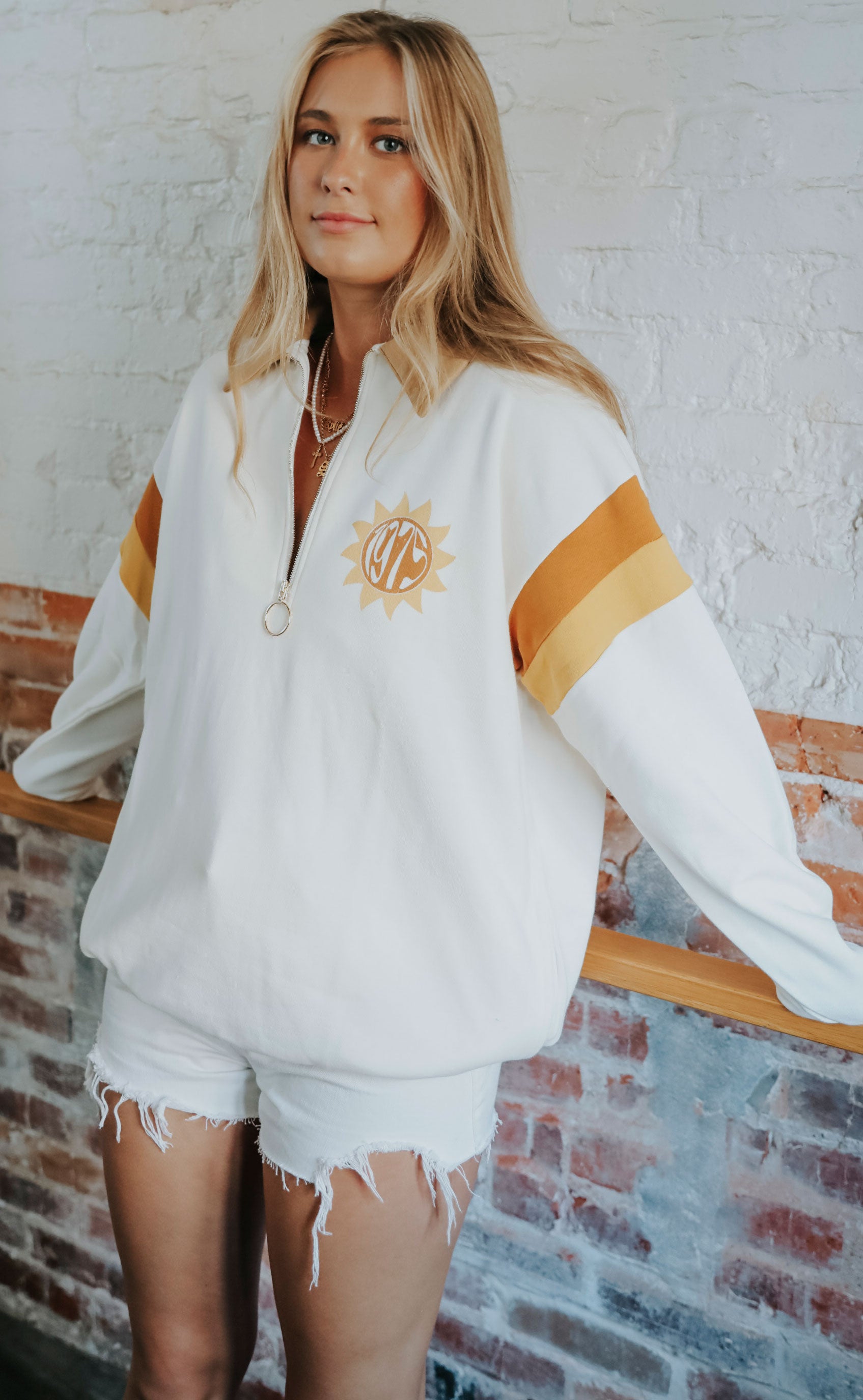 show me your mumu: benny half zip sweatshirt