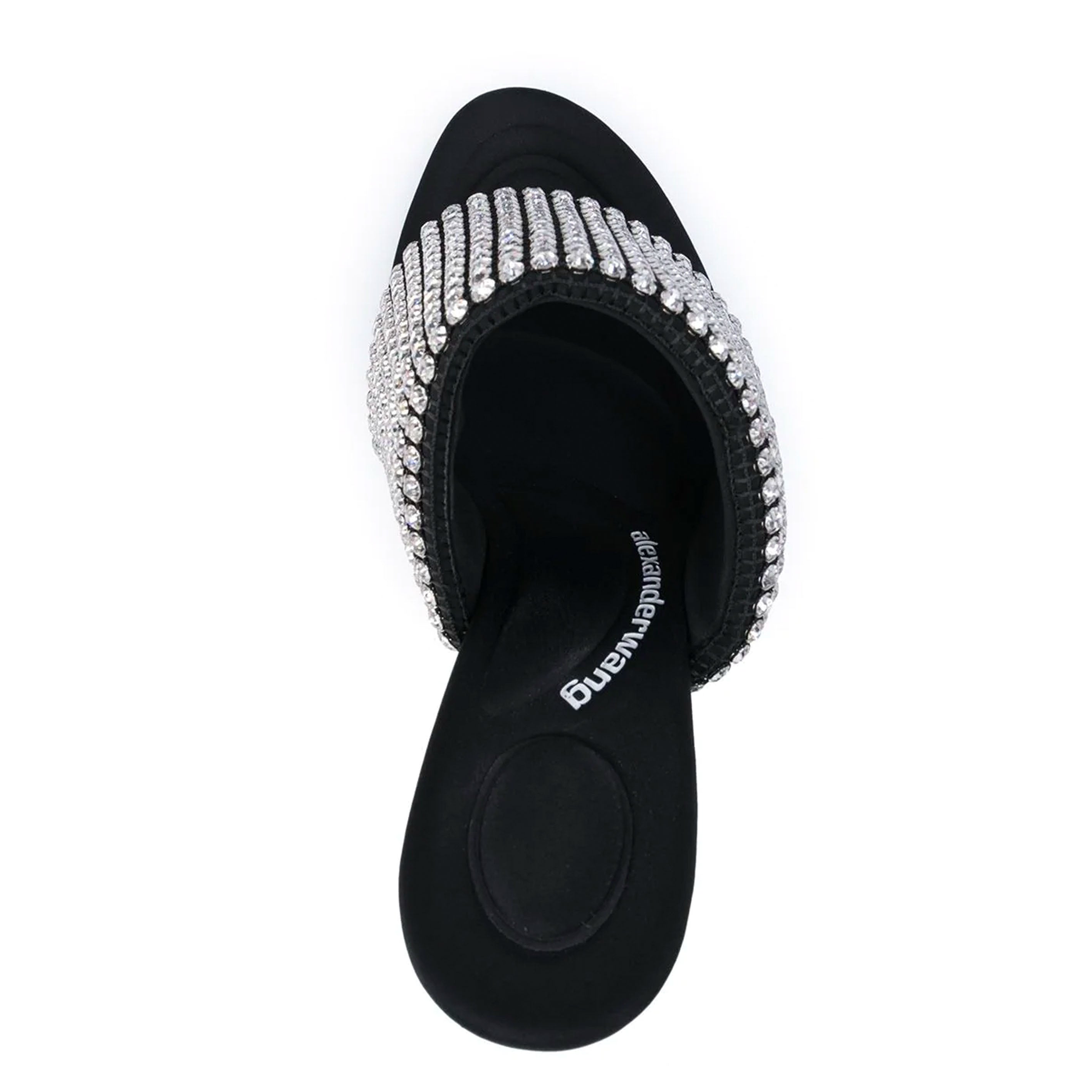 Sienna Crystal Slide Sandals 105, Black