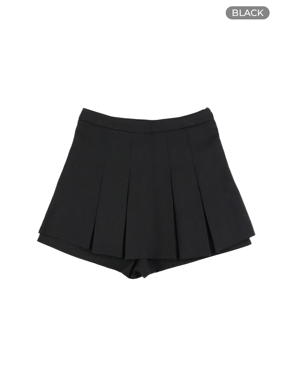 Solid Pleated Mini Skort CA412