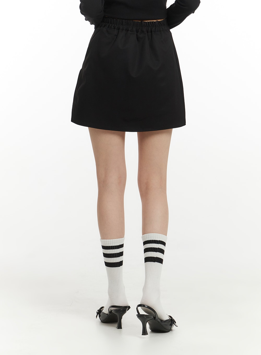 Solid Slit Mini Skort IM406