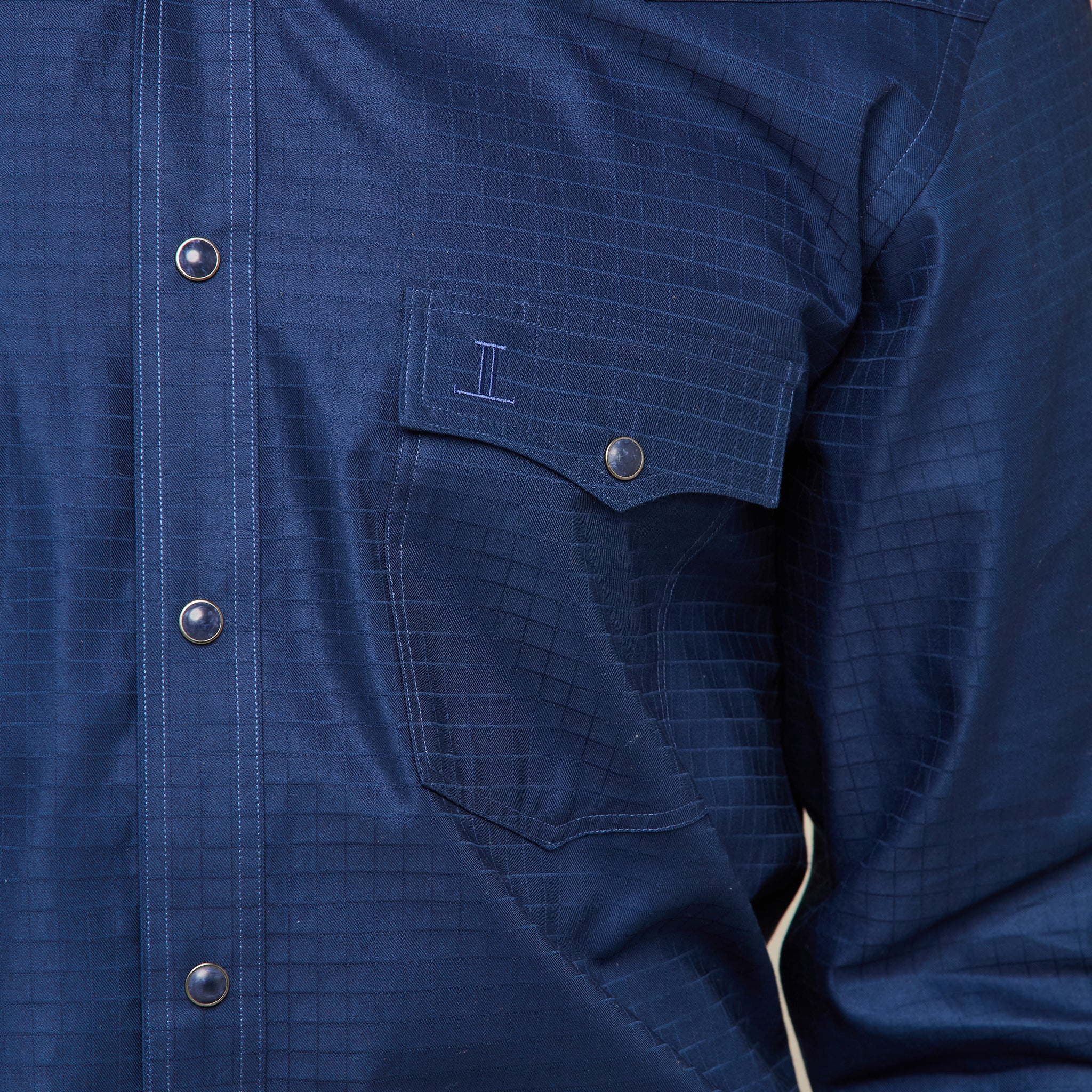 Square Dobby Shirt :: Navy