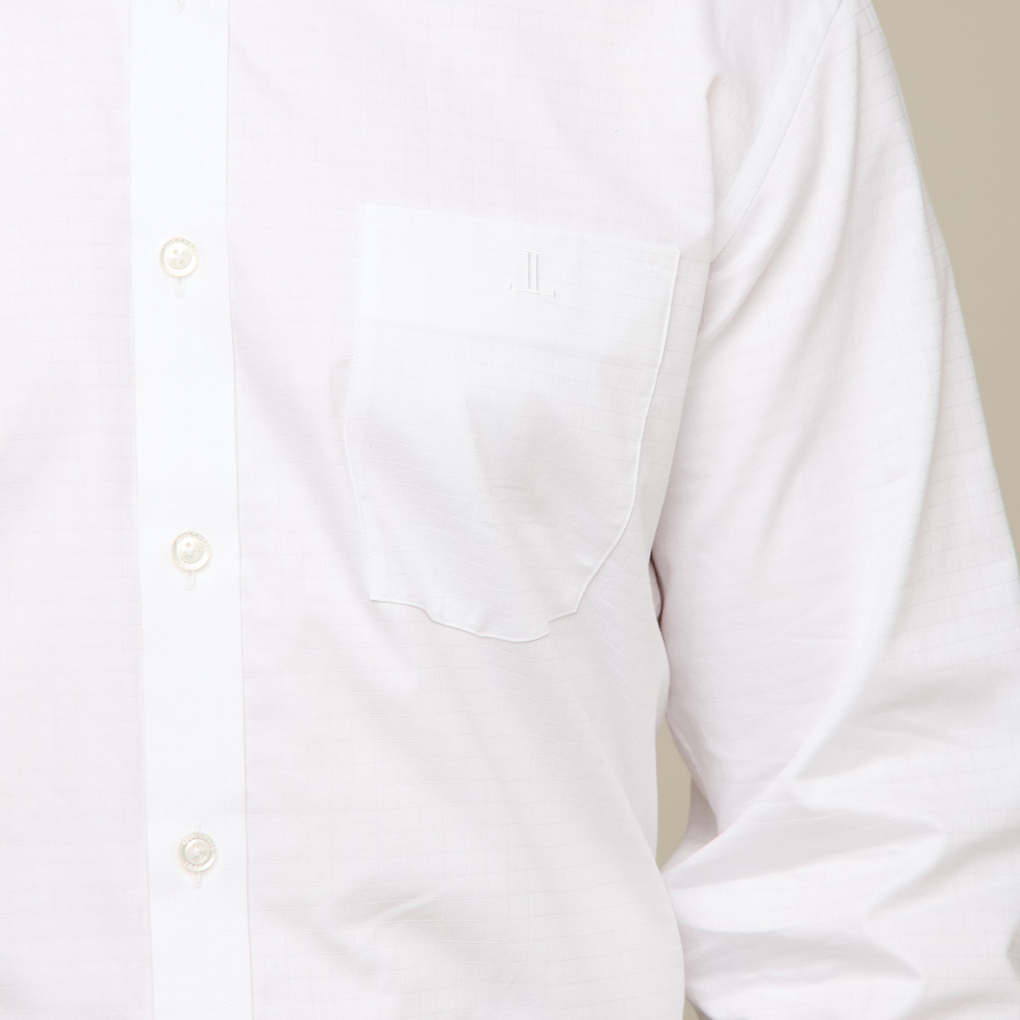 Square Dobby Shirt :: White