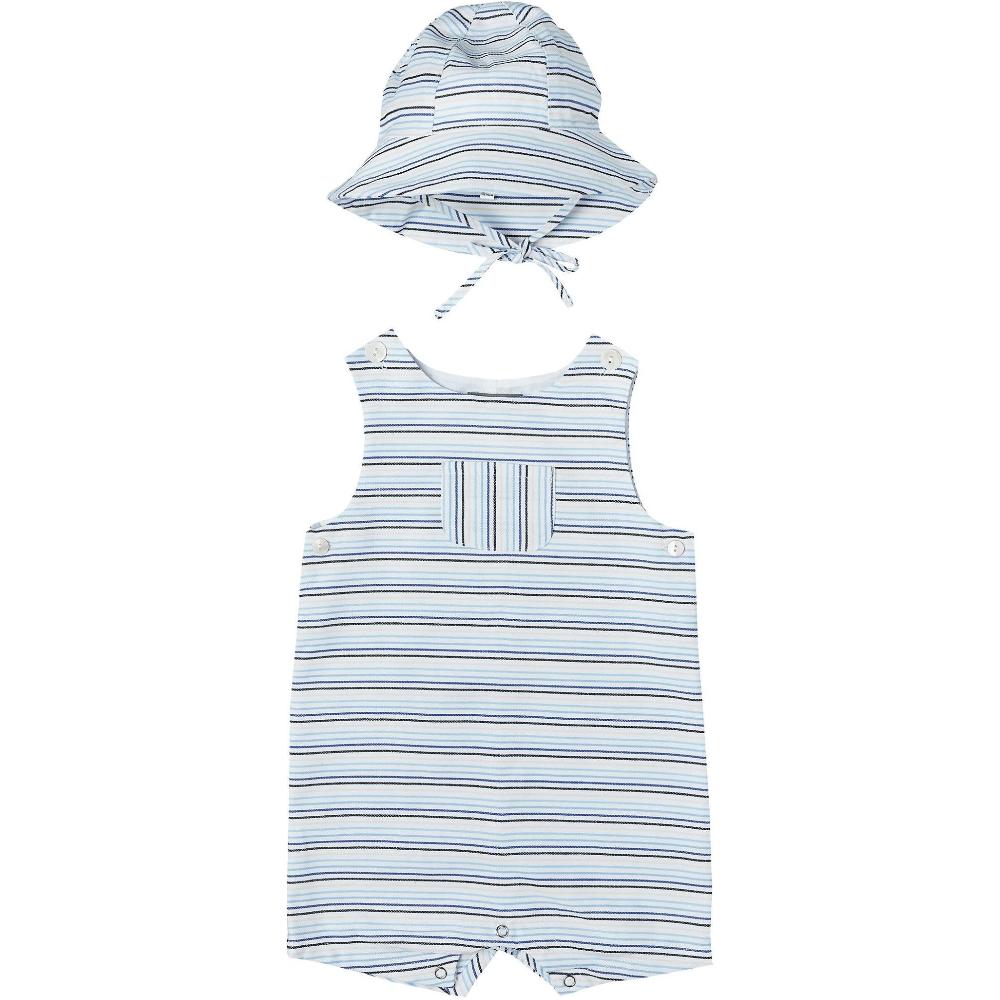 Striped Romper + Sunhat