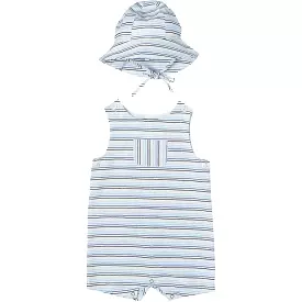 Striped Romper + Sunhat