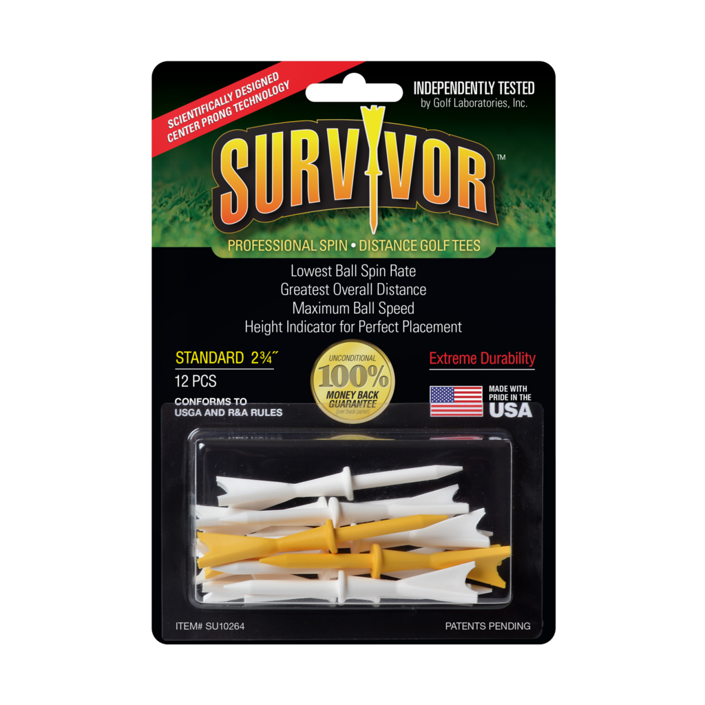 Survivor Professional Spin Distance Golf Tees