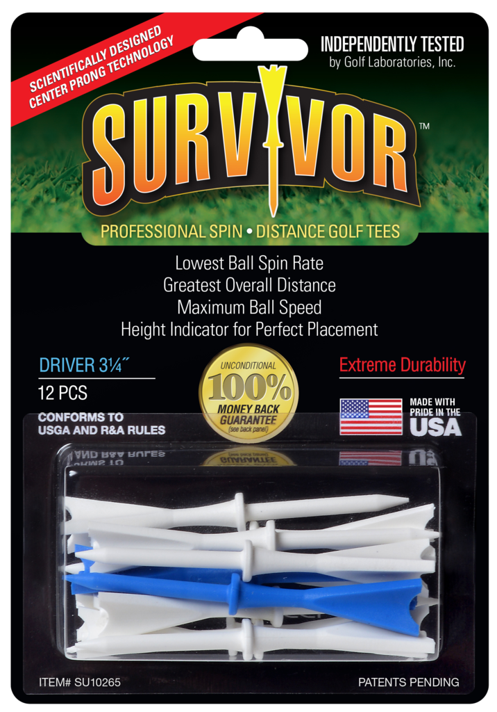 Survivor Professional Spin Distance Golf Tees