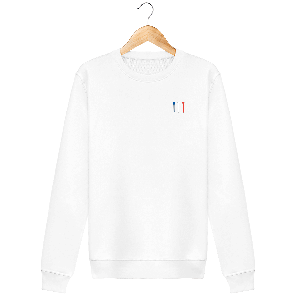 Sweat brodé TEES BLEU BLANC ROUGE