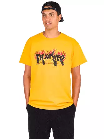 THRASHER T-SHIRT CROWS OR (GOLD)