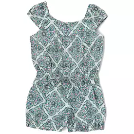 Turqoise Paisley Romper