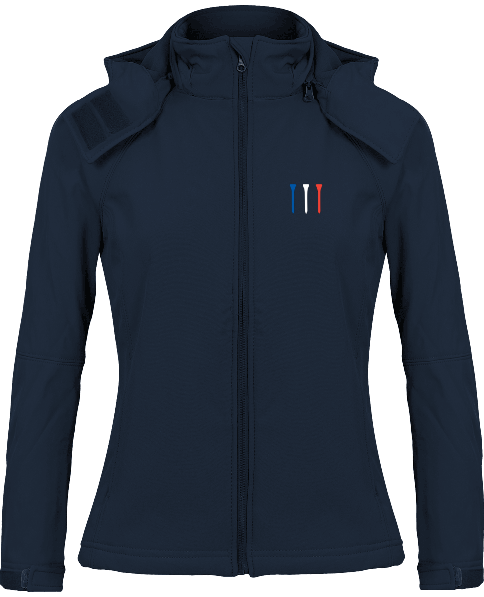 Veste Softshell tees Bleu Blanc Rouge femme