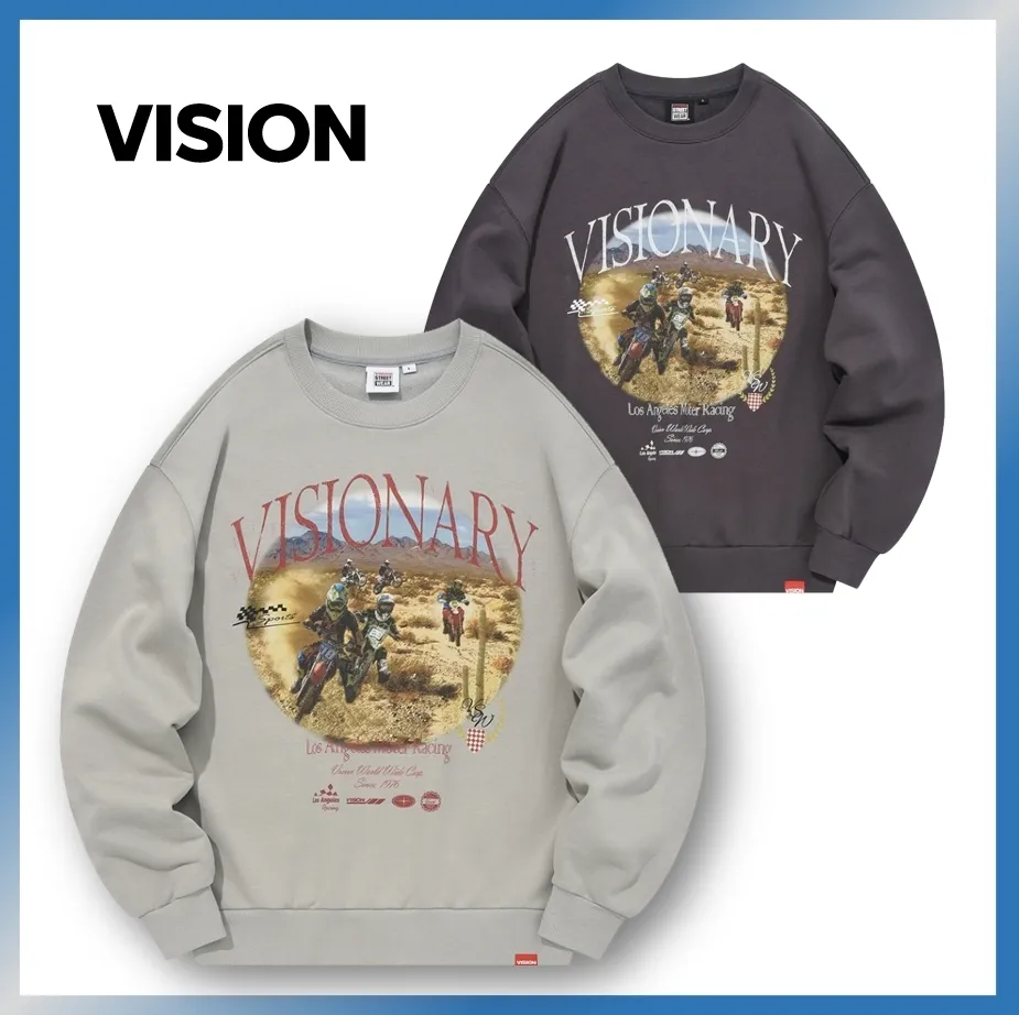 Vision Street Wear  |Unisex Street Style Logo Sweatshirts