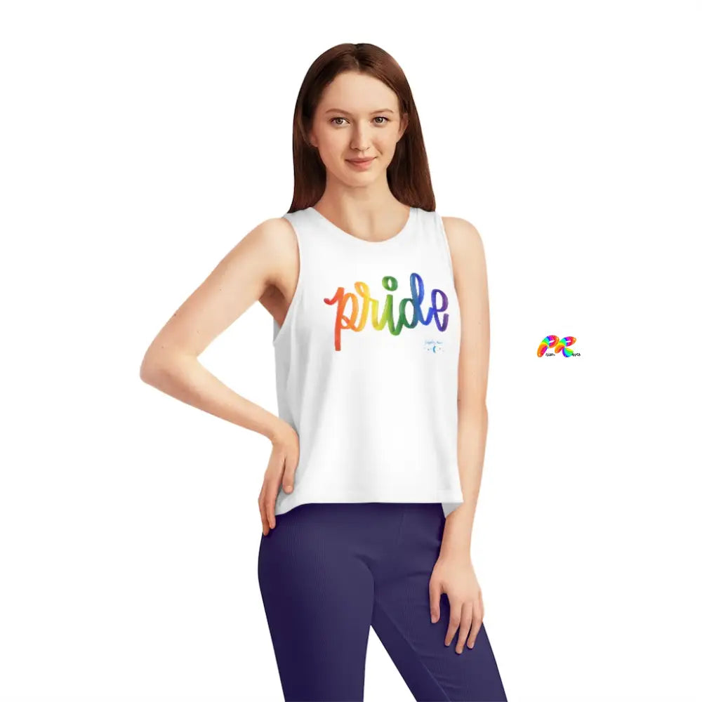 Women's Pride Sleeveless Flowy Crop Top