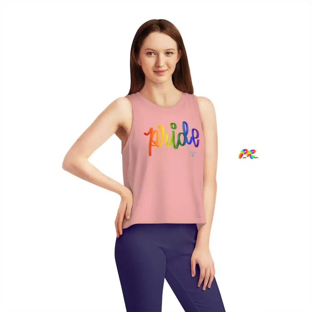 Women's Pride Sleeveless Flowy Crop Top